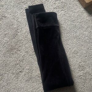Black Velvet Leggings